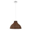 GLOBOSTAR® MAYOTTE 00725 Boho Κρεμαστό Φωτιστικό Οροφής με Ντουί 1 x E27 AC 220-240V IP20 - Καφέ - Μ40 x Π40 x Υ28cm