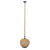 GLOBOSTAR® SIMON 00726 Boho Κρεμαστό Φωτιστικό Οροφής με Ντουί 1 x E27 AC 220-240V IP20 - Μπεζ & Μπλε - Μ30 x Π30 x Υ30cm