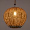 GLOBOSTAR® SIMON 00727 Boho Κρεμαστό Φωτιστικό Οροφής με Ντουί 1 x E27 AC 220-240V IP20 - Μπεζ & Μπλε - Μ50 x Π50 x Y47cm