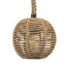 GLOBOSTAR® MANDALA 00730 Boho Κρεμαστό Φωτιστικό Οροφής με Ντουί 1 x E27 AC 220-240V IP20 - Μπεζ - Μ20 x Π20 x Υ20cm