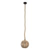 GLOBOSTAR® MANDALA 00730 Boho Κρεμαστό Φωτιστικό Οροφής με Ντουί 1 x E27 AC 220-240V IP20 - Μπεζ - Μ20 x Π20 x Υ20cm