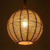 GLOBOSTAR® MANDALA 00731 Boho Κρεμαστό Φωτιστικό Οροφής με Ντουί 1 x E27 AC 220-240V IP20 - Μπεζ - Μ30 x Π30 x Y30cm