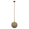 GLOBOSTAR® MANDALA 00731 Boho Κρεμαστό Φωτιστικό Οροφής με Ντουί 1 x E27 AC 220-240V IP20 - Μπεζ - Μ30 x Π30 x Y30cm