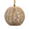 GLOBOSTAR® MANDALA 00731 Boho Κρεμαστό Φωτιστικό Οροφής με Ντουί 1 x E27 AC 220-240V IP20 - Μπεζ - Μ30 x Π30 x Y30cm