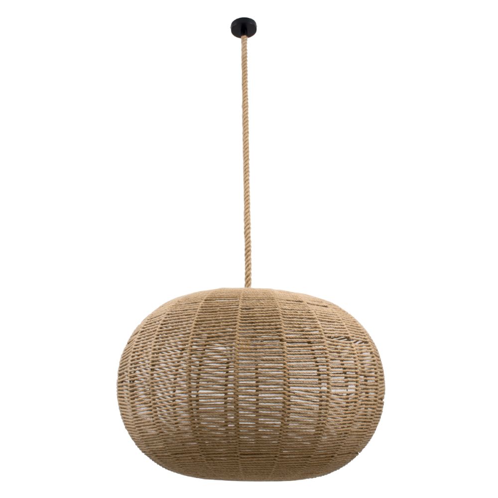 GLOBOSTAR® MANDALA 00732 Boho Κρεμαστό Φωτιστικό Οροφής με Ντουί 1 x E27 AC 220-240V IP20 - Μπεζ - Μ80 x Π80 x Υ60cm