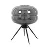 GLOBOSTAR® JAVAN 00738 Μοντέρνο Επιτραπέζιο Φωτιστικό Πορτατίφ με Ντουί 1 x E27 AC 220-240V IP20 - Μαύρο Φιμέ & Μαύρο - Μ30 x Π30 x Y40cm