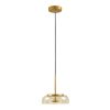 GLOBOSTAR® CHARLOTTE 00744 Μοντέρνο Κρεμαστό Φωτιστικό Οροφής LED 5W 500lm 180° AC 220-240V IP20 Θερμό Λευκό 2700K - Lumileds SMD Chip - Μελί & Χρυσό - Μ23 x Π23 x Υ23cm - 2 Χρόνια Εγγύηση
