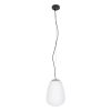 GLOBOSTAR® FREYA 00745 Μοντέρνο Κρεμαστό Φωτιστικό Οροφής με Ντουί 1 x E27 AC 220-240V IP20 - Λευκό & Ασημί - Μ24 x Π24 x Υ35cm