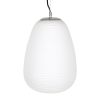 GLOBOSTAR® FREYA 00745 Μοντέρνο Κρεμαστό Φωτιστικό Οροφής με Ντουί 1 x E27 AC 220-240V IP20 - Λευκό & Ασημί - Μ24 x Π24 x Υ35cm