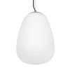 GLOBOSTAR® FREYA 00745 Μοντέρνο Κρεμαστό Φωτιστικό Οροφής με Ντουί 1 x E27 AC 220-240V IP20 - Λευκό & Ασημί - Μ24 x Π24 x Υ35cm