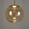 GLOBOSTAR® AXTON 00748 Μοντέρνο Κρεμαστό Φωτιστικό Οροφής LED 5W 500lm 180° AC 220-240V IP20 Θερμό Λευκό 2700K - Sanan SMD Chip - Χρυσό & Μελί - Μ30 x Π30 x Υ30cm - 2 Xρόνια Εγγύηση