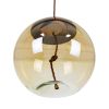 GLOBOSTAR® AXTON 00748 Μοντέρνο Κρεμαστό Φωτιστικό Οροφής LED 5W 500lm 180° AC 220-240V IP20 Θερμό Λευκό 2700K - Sanan SMD Chip - Χρυσό & Μελί - Μ30 x Π30 x Υ30cm - 2 Xρόνια Εγγύηση