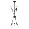 GLOBOSTAR® ZANE 00784 Μοντέρνο Φωτιστικό Οροφής με Ντουί 6 x E27 AC 220-240V IP20 - Μαύρο - Μ70 x Π70 x Υ100cm