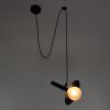 GLOBOSTAR® CELEST 00789 Μοντέρνο Κρεμαστό Φωτιστικό Οροφής με Ντουί 1 x G9 AC 220-240V IP20 - Μαύρο & Λευκό - Μ20 x Π20 x Υ26.5cm
