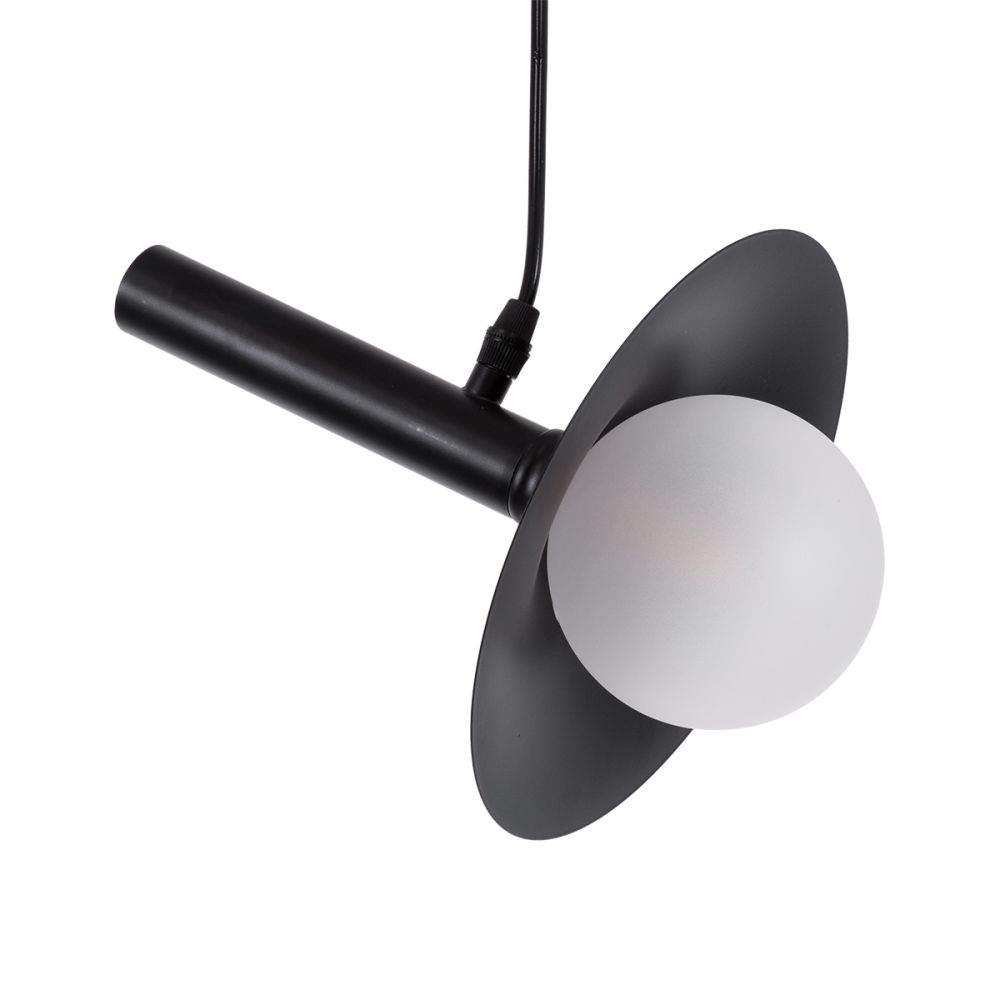 GLOBOSTAR® CELEST 00789 Μοντέρνο Κρεμαστό Φωτιστικό Οροφής με Ντουί 1 x G9 AC 220-240V IP20 - Μαύρο & Λευκό - Μ20 x Π20 x Υ26.5cm