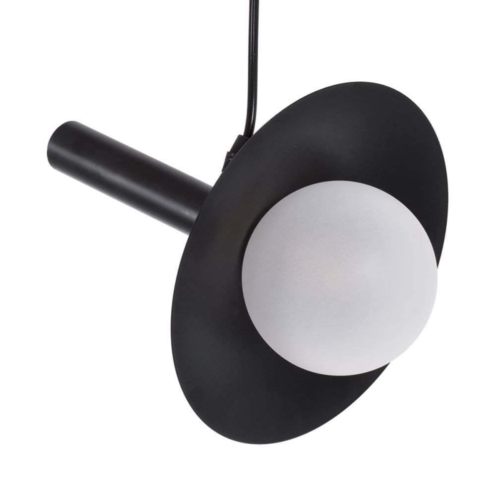 GLOBOSTAR® CELEST 00789 Μοντέρνο Κρεμαστό Φωτιστικό Οροφής με Ντουί 1 x G9 AC 220-240V IP20 - Μαύρο & Λευκό - Μ20 x Π20 x Υ26.5cm