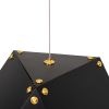 GLOBOSTAR® WELLES REPLICA 00796 Μοντέρνο Κρεμαστό Φωτιστικό Οροφής με Ντουί 4 x E14 AC 220-240V IP20 - Μαύρο & Χρυσό - Μ68 x Π32 x Υ30cm