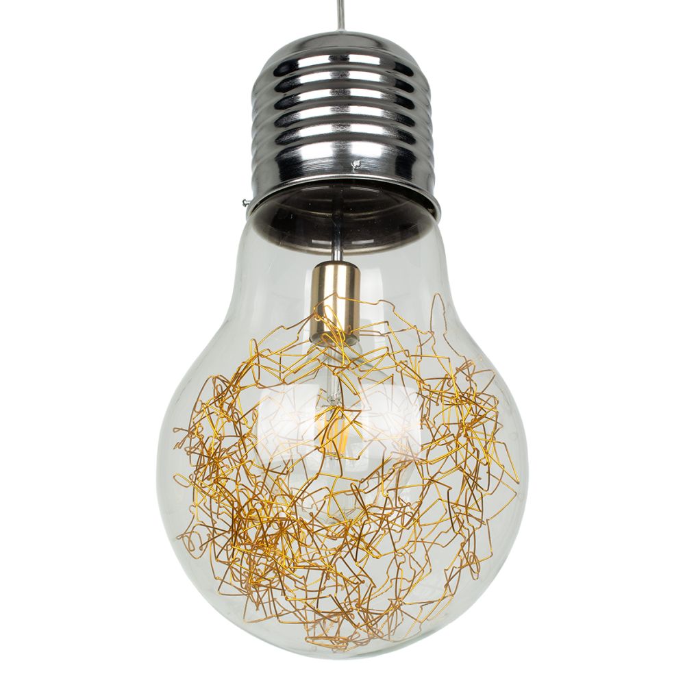 GLOBOSTAR® LAMP 00808 Μοντέρνο Κρεμαστό Φωτιστικό Οροφής με Ντουί 1 x E27 AC 220-240V IP20 - Πολύχρωμο - Μ30 x Π30 x Υ52cm