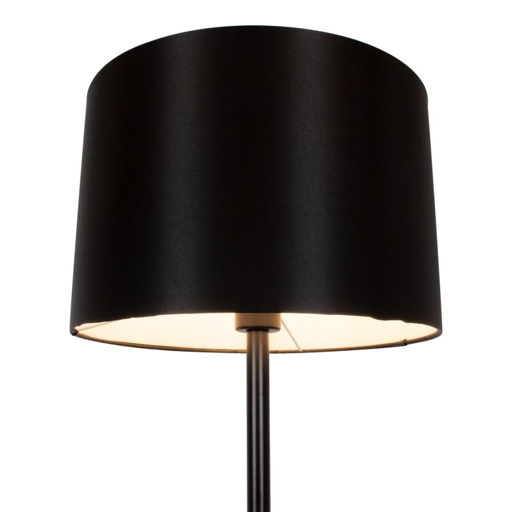 GLOBOSTAR® ASHLEY 00824 Μοντέρνο Επιδαπέδιο Φωτιστικό με Ντουί 1 x E27 AC 220-240V IP20 - Μαύρο & Μπεζ - Μ40 x Π40 x Υ145cm