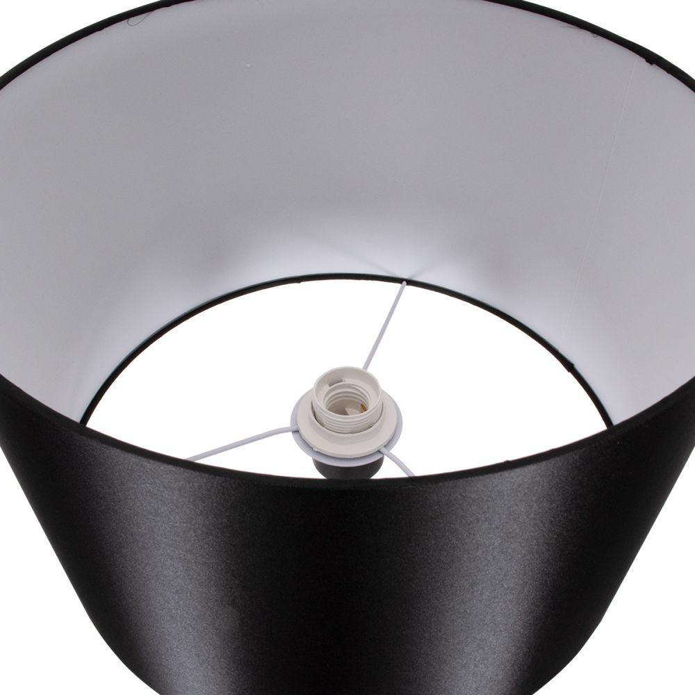 GLOBOSTAR® ASHLEY 00824 Μοντέρνο Επιδαπέδιο Φωτιστικό με Ντουί 1 x E27 AC 220-240V IP20 - Μαύρο & Μπεζ - Μ40 x Π40 x Υ145cm
