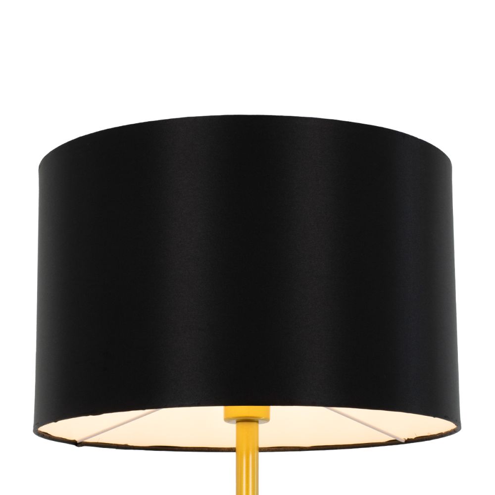 GLOBOSTAR® ASHLEY 00825 Μοντέρνο Επιδαπέδιο Φωτιστικό με Ντουί 1 x E27 AC 220-240V IP20 - Μαύρο & Χρυσό - Μ40 x Π40 x Υ148cm
