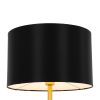 GLOBOSTAR® ASHLEY 00825 Μοντέρνο Επιδαπέδιο Φωτιστικό με Ντουί 1 x E27 AC 220-240V IP20 - Μαύρο & Χρυσό - Μ40 x Π40 x Υ148cm