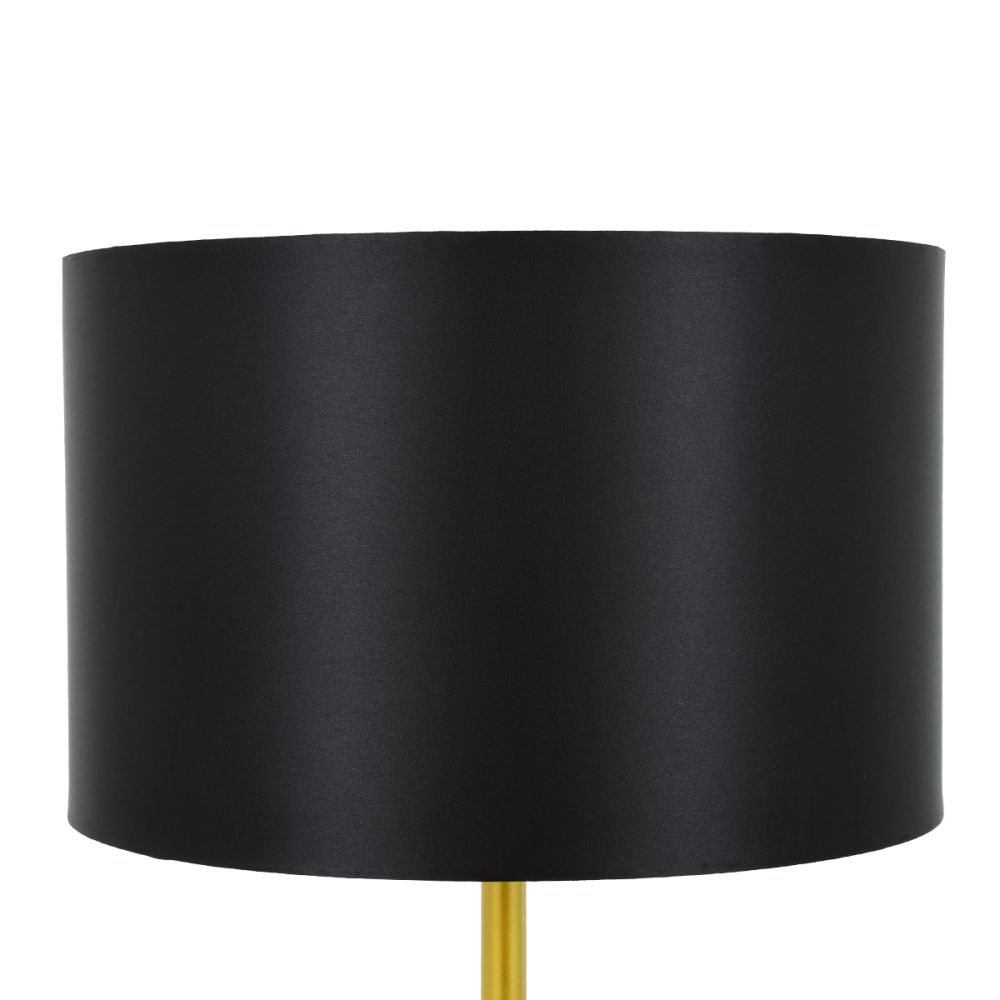 GLOBOSTAR® ASHLEY 00825 Μοντέρνο Επιδαπέδιο Φωτιστικό με Ντουί 1 x E27 AC 220-240V IP20 - Μαύρο & Χρυσό - Μ40 x Π40 x Υ148cm