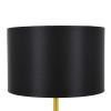 GLOBOSTAR® ASHLEY 00825 Μοντέρνο Επιδαπέδιο Φωτιστικό με Ντουί 1 x E27 AC 220-240V IP20 - Μαύρο & Χρυσό - Μ40 x Π40 x Υ148cm