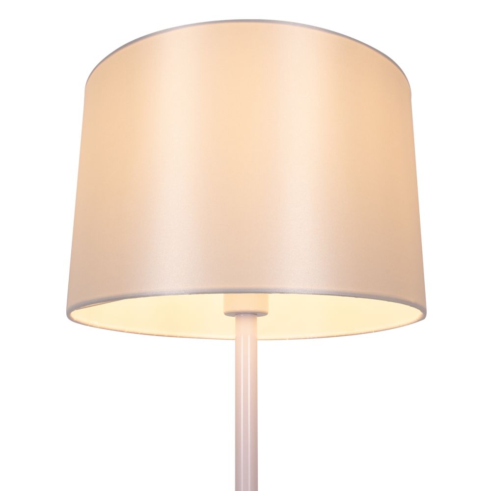 GLOBOSTAR® ASHLEY 00826 Μοντέρνο Επιδαπέδιο Φωτιστικό με Ντουί 1 x E27 AC 220-240V IP20 - Λευκό & Μπεζ - Μ40 x Π40 x Υ145cm