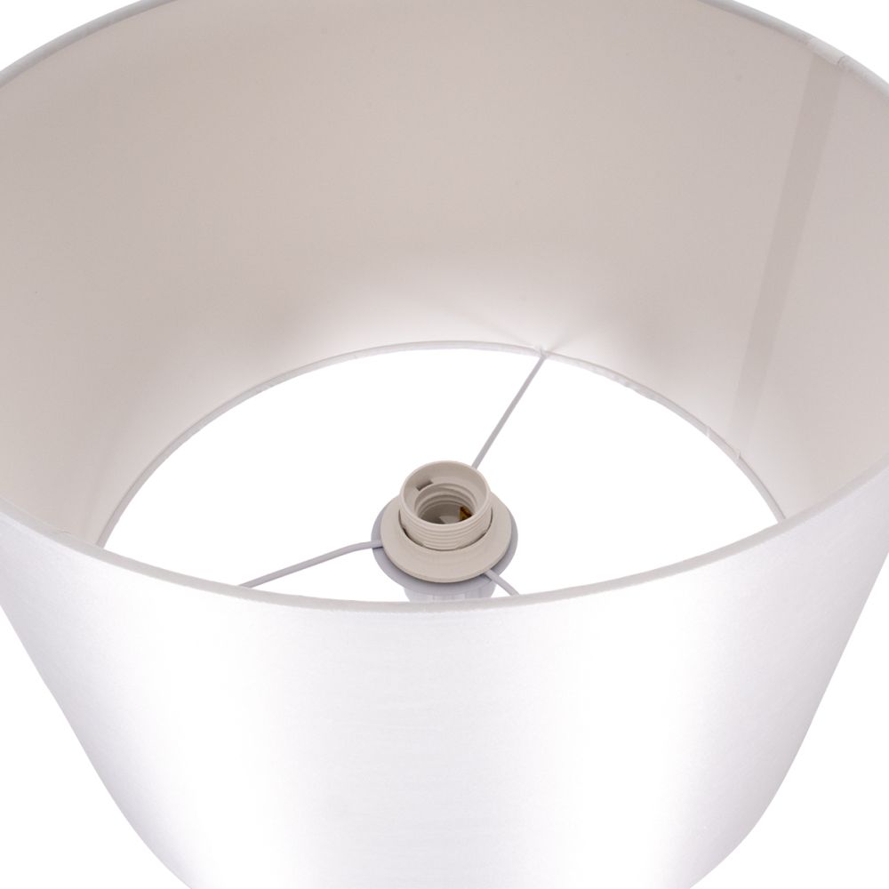 GLOBOSTAR® ASHLEY 00826 Μοντέρνο Επιδαπέδιο Φωτιστικό με Ντουί 1 x E27 AC 220-240V IP20 - Λευκό & Μπεζ - Μ40 x Π40 x Υ145cm