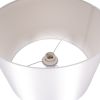 GLOBOSTAR® ASHLEY 00826 Μοντέρνο Επιδαπέδιο Φωτιστικό με Ντουί 1 x E27 AC 220-240V IP20 - Λευκό & Μπεζ - Μ40 x Π40 x Υ145cm