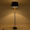GLOBOSTAR® CEDAR 00827 Μοντέρνο Επιδαπέδιο Φωτιστικό με Ντουί 1 x E27 AC 220-240V IP20 - Μαύρο & Μπεζ - Μ40 x Π40 x Υ148cm