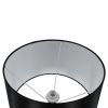 GLOBOSTAR® CEDAR 00827 Μοντέρνο Επιδαπέδιο Φωτιστικό με Ντουί 1 x E27 AC 220-240V IP20 - Μαύρο & Μπεζ - Μ40 x Π40 x Υ148cm