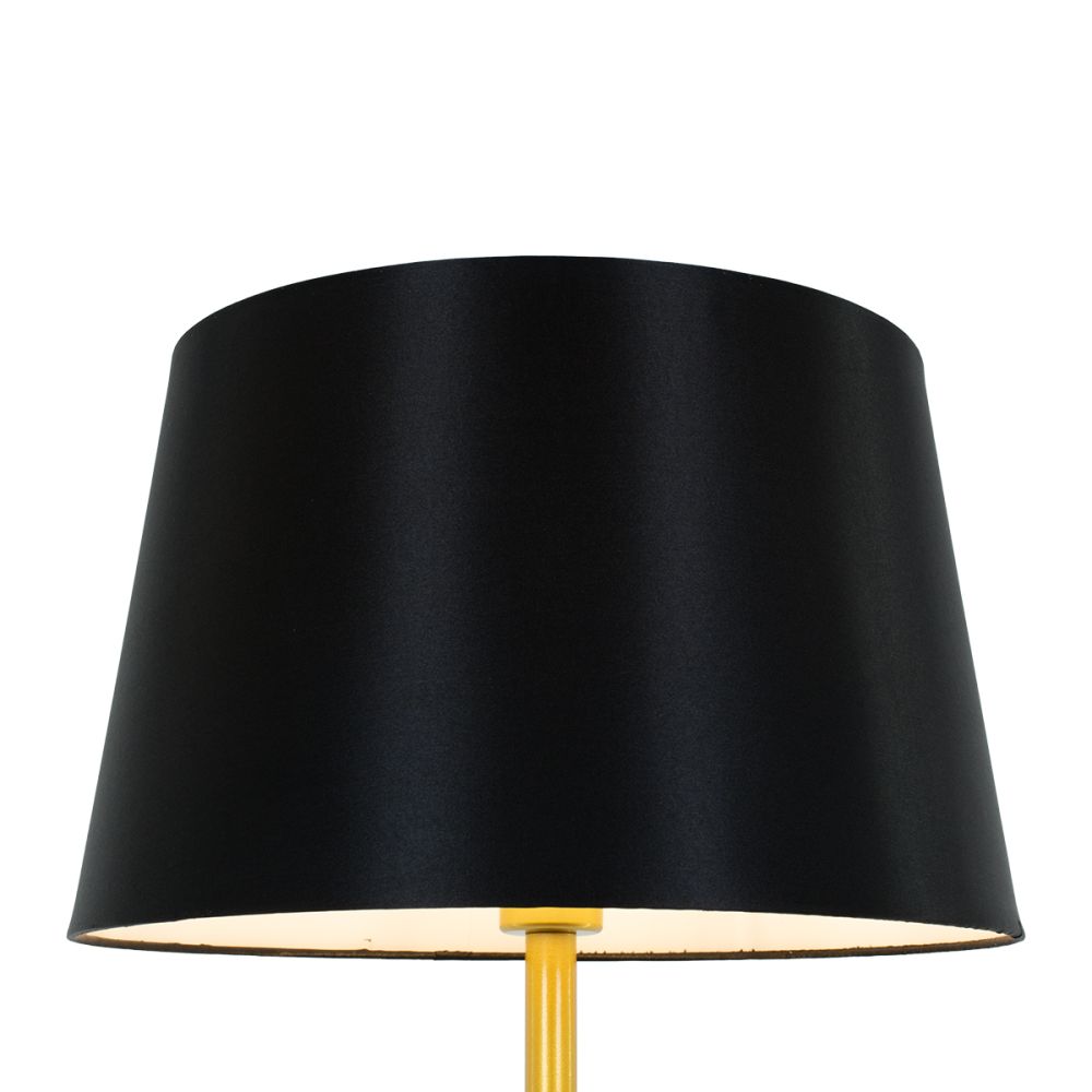 GLOBOSTAR® CEDAR 00829 Μοντέρνο Επιδαπέδιο Φωτιστικό με Ντουί 1 x E27 AC 220-240V IP20 - Μαύρο & Χρυσό - Μ40 x Π40 x Υ148cm