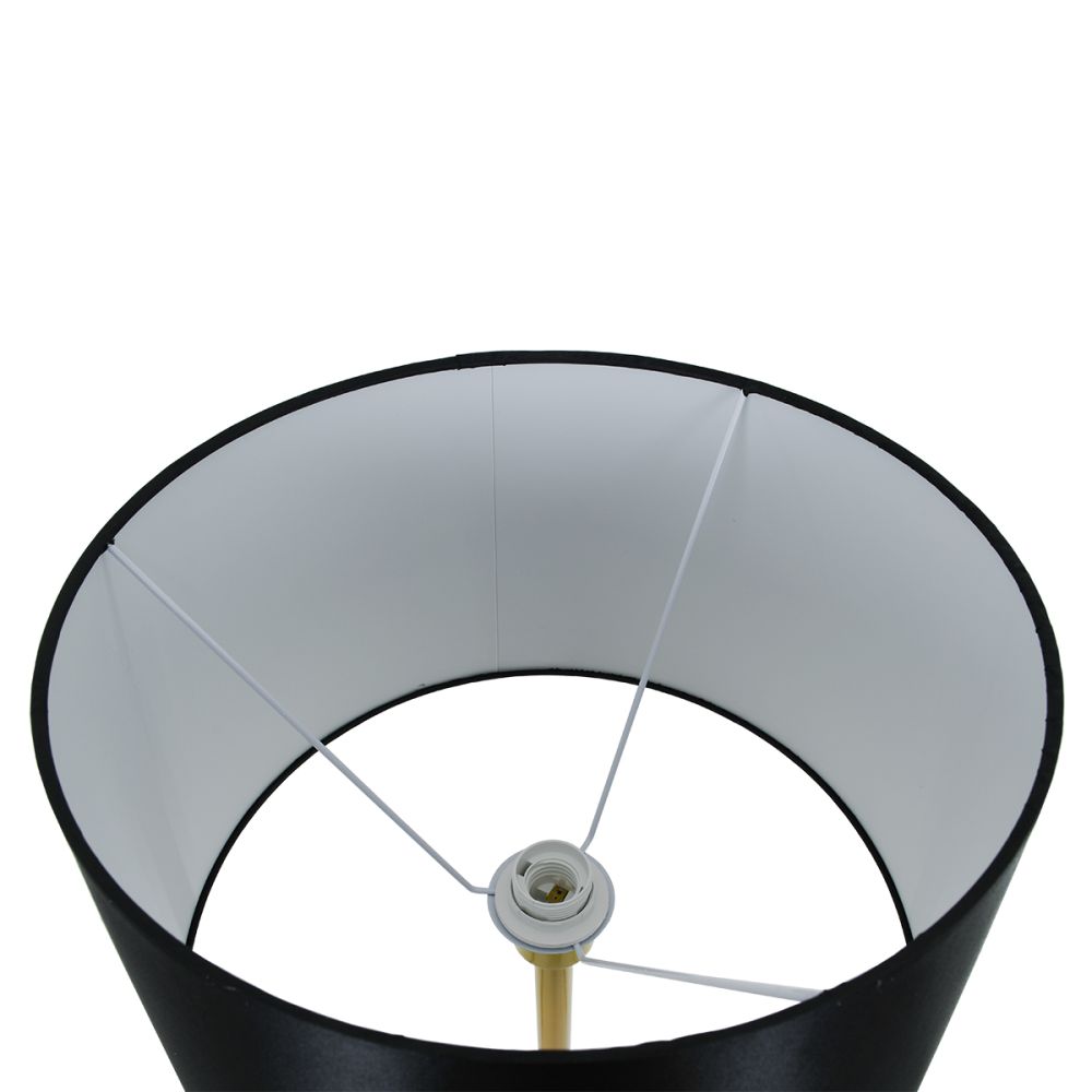 GLOBOSTAR® CEDAR 00829 Μοντέρνο Επιδαπέδιο Φωτιστικό με Ντουί 1 x E27 AC 220-240V IP20 - Μαύρο & Χρυσό - Μ40 x Π40 x Υ148cm