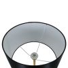 GLOBOSTAR® CEDAR 00829 Μοντέρνο Επιδαπέδιο Φωτιστικό με Ντουί 1 x E27 AC 220-240V IP20 - Μαύρο & Χρυσό - Μ40 x Π40 x Υ148cm
