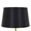 GLOBOSTAR® CEDAR 00829 Μοντέρνο Επιδαπέδιο Φωτιστικό με Ντουί 1 x E27 AC 220-240V IP20 - Μαύρο & Χρυσό - Μ40 x Π40 x Υ148cm