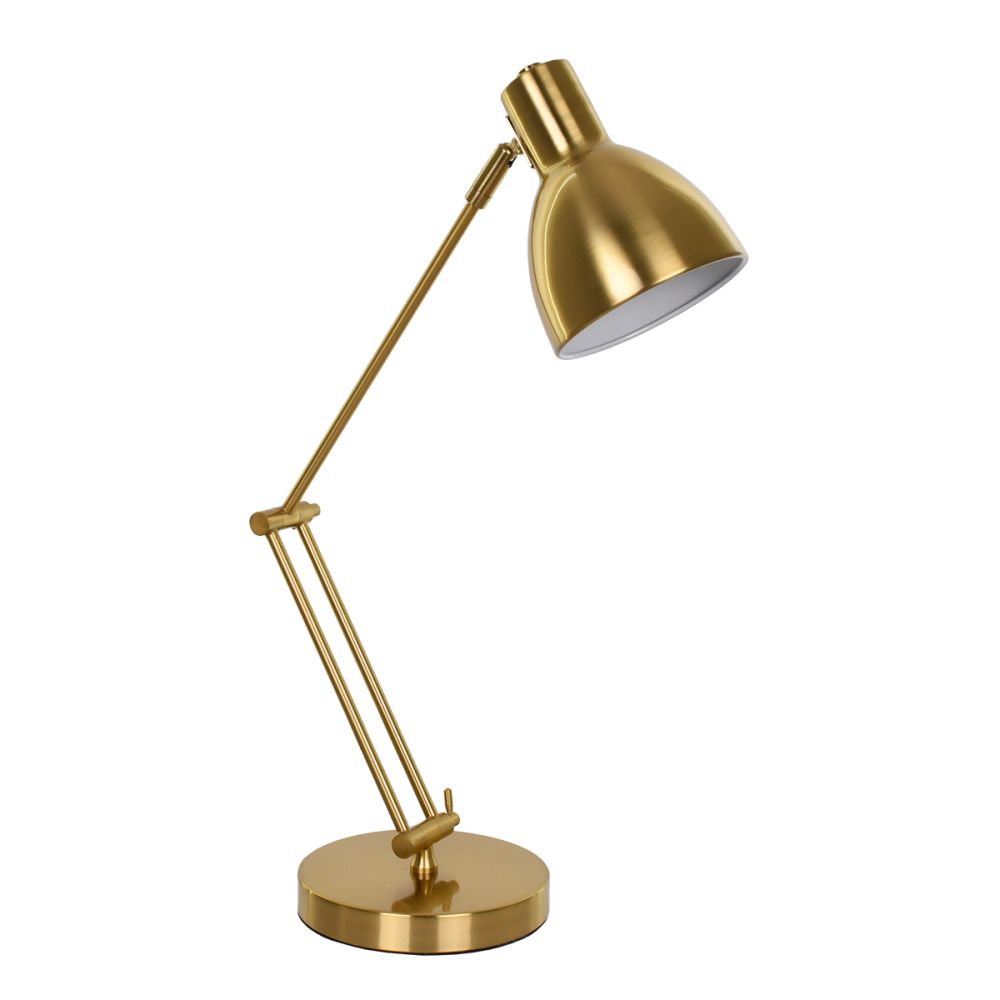 GLOBOSTAR® ZETO 00836 Μοντέρνο Επιτραπέζιο Φωτιστικό Πορτατίφ με Ντουί 1 x E27 AC 220-240V IP20 - Χρυσό - Μ17 x Π17 x Υ72cm