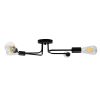 GLOBOSTAR® LIBERTA 00838 Vintage Φωτιστικό Οροφής με Ντουί 4 x E27 AC 220-240V IP20 - Μαύρο - Μ44.5 x Π44.5 x Υ12cm