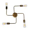 GLOBOSTAR® LIBERTA 00839 Μοντέρνο Φωτιστικό Οροφής με Ντουί 4 x E27 AC 220-240V IP20 - Χάλκινο - Μ44.5 x Π44.5 x Υ12cm