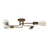GLOBOSTAR® LIBERTA 00839 Μοντέρνο Φωτιστικό Οροφής με Ντουί 4 x E27 AC 220-240V IP20 - Χάλκινο - Μ44.5 x Π44.5 x Υ12cm