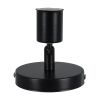GLOBOSTAR® SARA 00843 Μοντέρνο Φωτιστικό Οροφής με Ντουί 1 x E27 AC 220-240V IP20 - Μαύρο - Μ10 x Π10 x Υ10.3cm