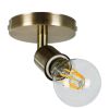 GLOBOSTAR® SARA 00847 Μοντέρνο Φωτιστικό Οροφής με Ντουί 1 x E27 AC 220-240V IP20 - Χρυσό Βούρτσας - Μ10 x Π10 x Υ10.3cm