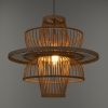 GLOBOSTAR® BALI 00861 Boho Κρεμαστό Φωτιστικό Οροφής με Ντουί 1 x E27 AC 220-240V IP20 - Μπεζ - Μ45 x Π45 x Υ42.5cm