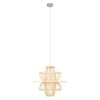 GLOBOSTAR® BALI 00861 Boho Κρεμαστό Φωτιστικό Οροφής με Ντουί 1 x E27 AC 220-240V IP20 - Μπεζ - Μ45 x Π45 x Υ42.5cm