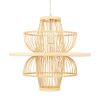 GLOBOSTAR® BALI 00861 Boho Κρεμαστό Φωτιστικό Οροφής με Ντουί 1 x E27 AC 220-240V IP20 - Μπεζ - Μ45 x Π45 x Υ42.5cm