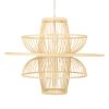 GLOBOSTAR® BALI 00862 Boho Κρεμαστό Φωτιστικό Οροφής με Ντουί 1 x E27 AC 220-240V IP20 - Μπεζ - Μ60 x Π60 x Υ45cm