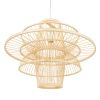 GLOBOSTAR® BALI 00862 Boho Κρεμαστό Φωτιστικό Οροφής με Ντουί 1 x E27 AC 220-240V IP20 - Μπεζ - Μ60 x Π60 x Υ45cm