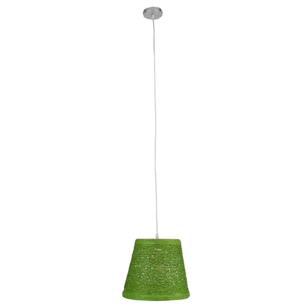 GLOBOSTAR® PLAYROOM 00864 Vintage Κρεμαστό Φωτιστικό Οροφής με Ντουί 1 x E27 AC 220-240V IP20 - Πράσινο - Μ32 x Π32 x Υ27cm
