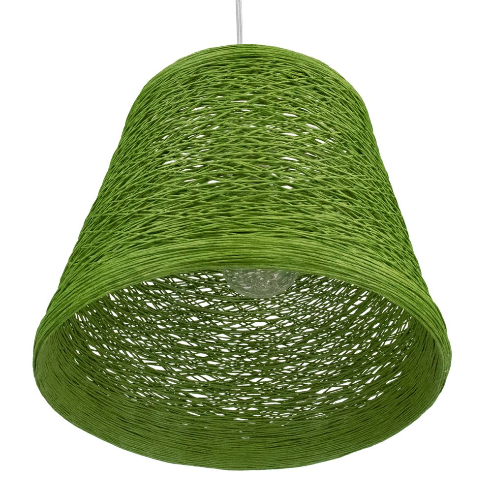 GLOBOSTAR® PLAYROOM 00864 Vintage Κρεμαστό Φωτιστικό Οροφής με Ντουί 1 x E27 AC 220-240V IP20 - Πράσινο - Μ32 x Π32 x Υ27cm